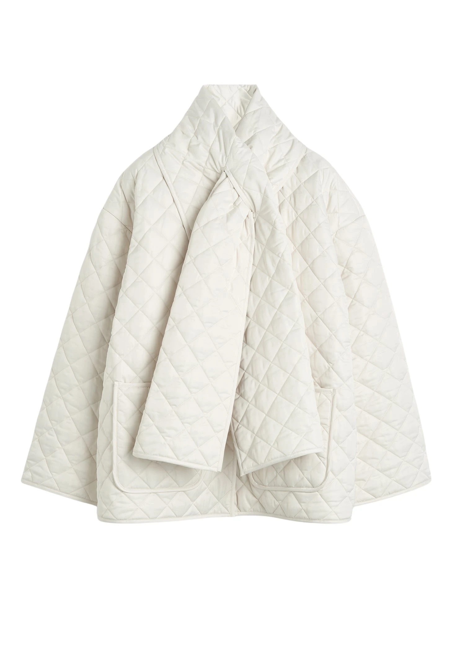 Toteme-Quilted-scarf-jacket-winter-white-541827_nobg Toteme Jackets luxury Clothing from Luxury Handbags Marketplace