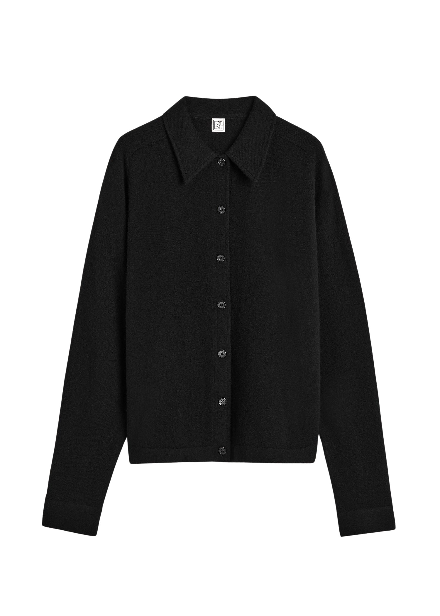 Toteme Raglan-sleeve cashmere cardigan black