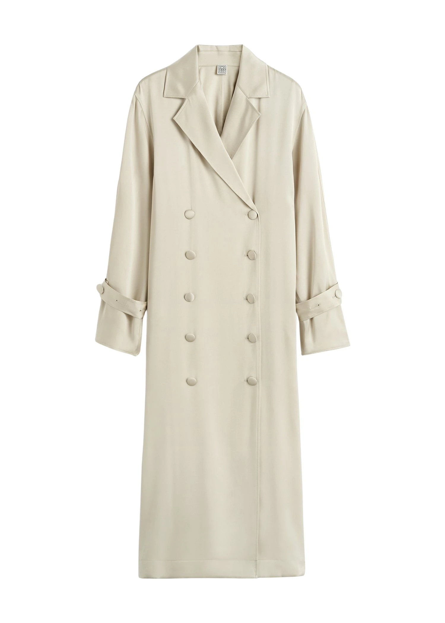 Toteme-Satin-trench-dress-pearl-543285_nobg Toteme Dresses luxury Clothing from Luxury Handbags Marketplace