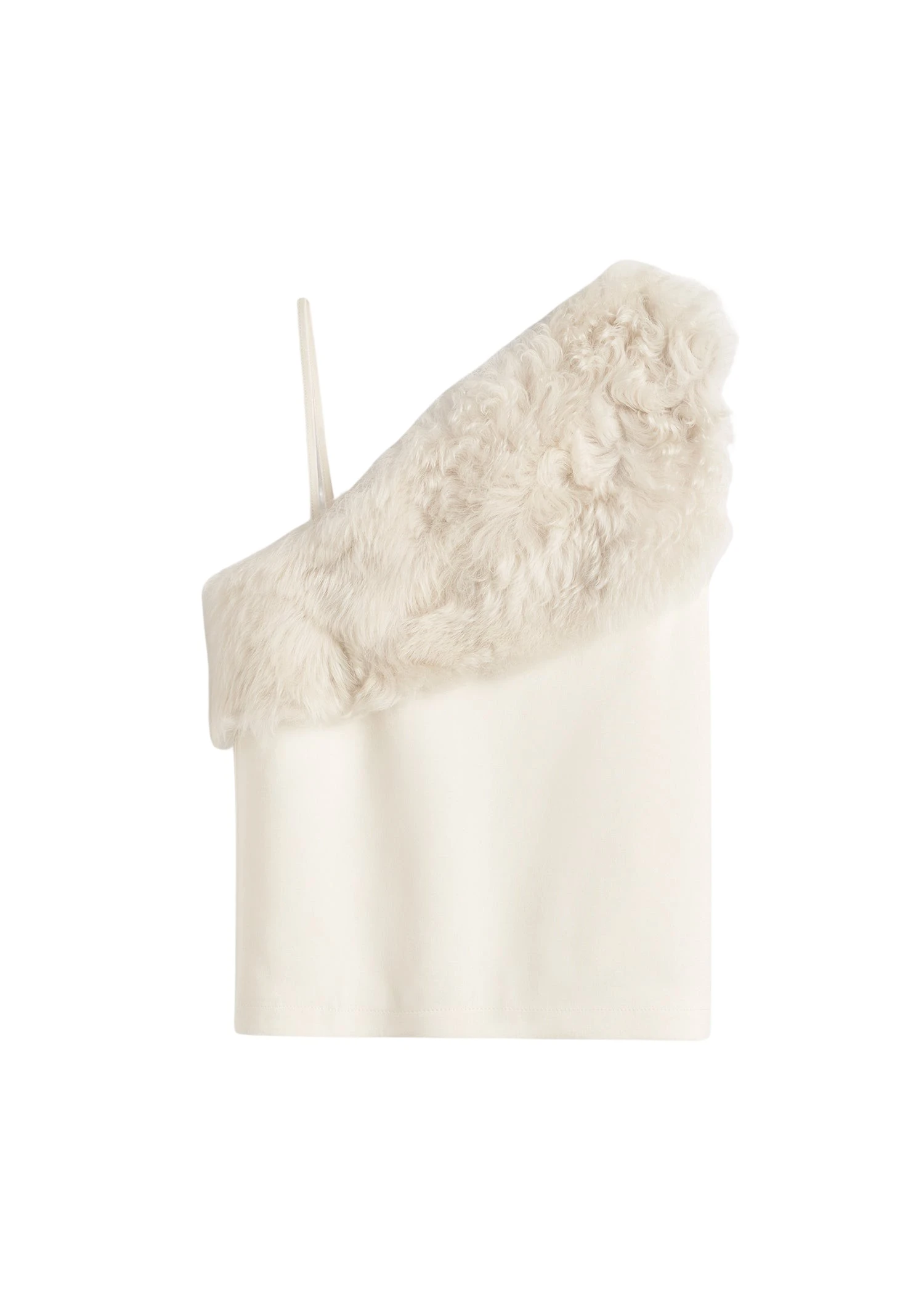 Toteme-Shearling-applique-top-macadamia-530361_nobg Toteme Tops luxury Clothing from Luxury Handbags Marketplace
