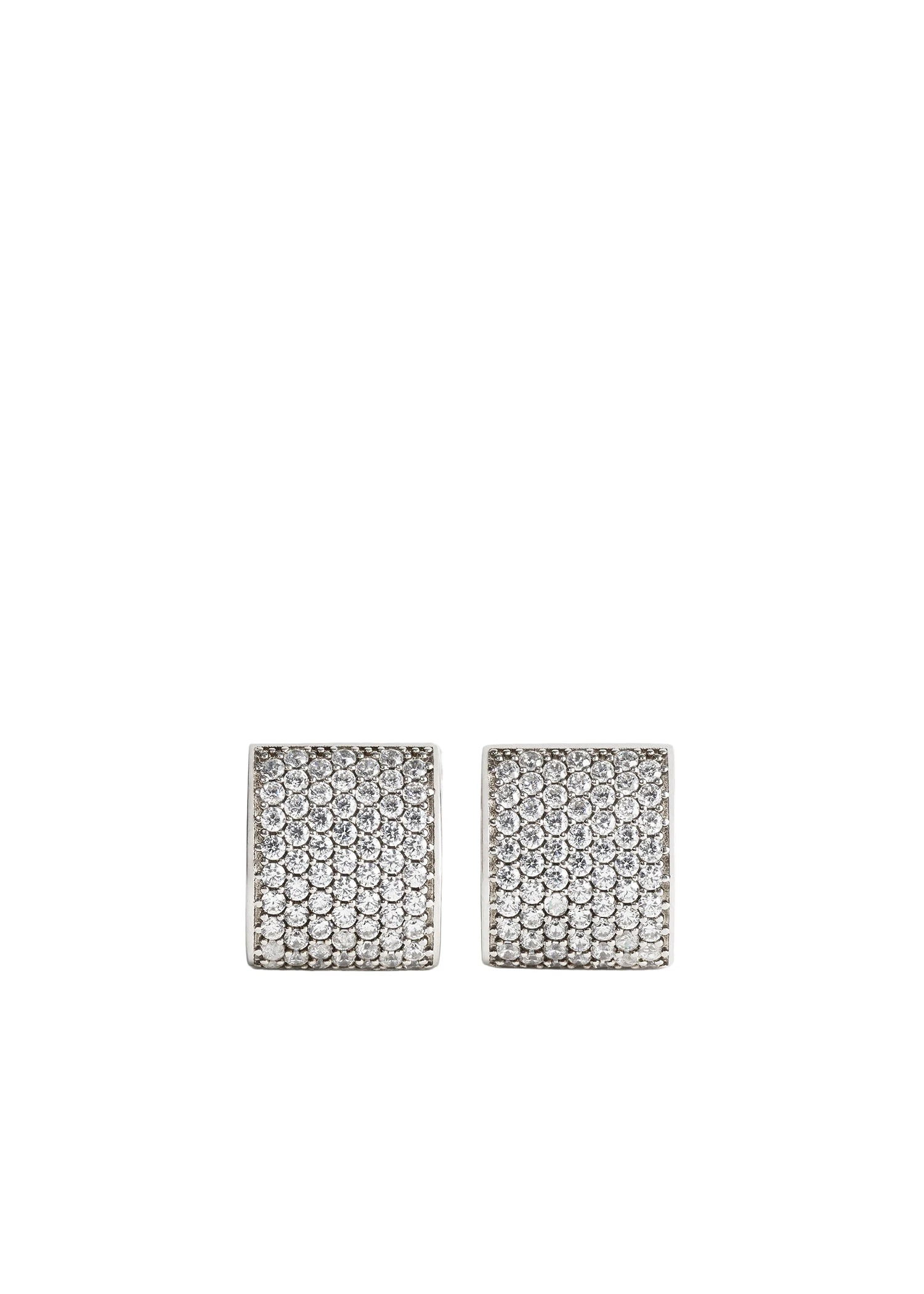 Toteme-Signature-pave-hoops-silver-591736_nobg Toteme Jewelry luxury Earrings from Luxury Handbags Marketplace