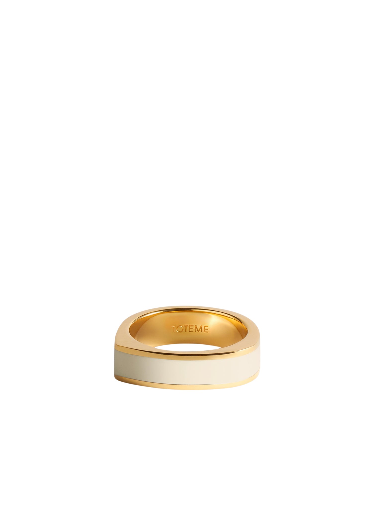 Toteme Signature ring ecru/gold