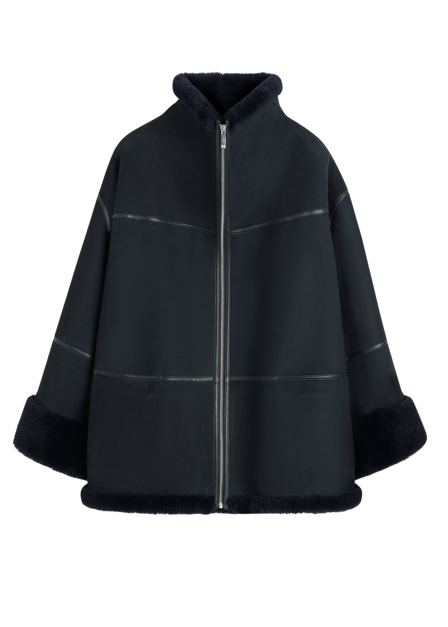 Toteme Signature shearling jacket navy