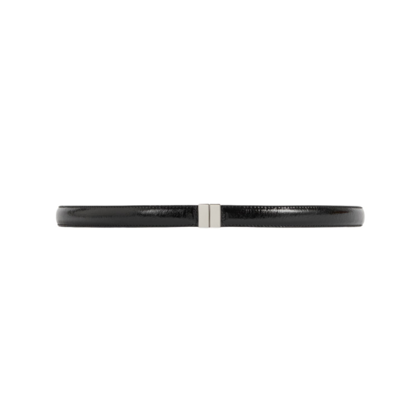 Toteme Slide clasp naplack-leather belt black