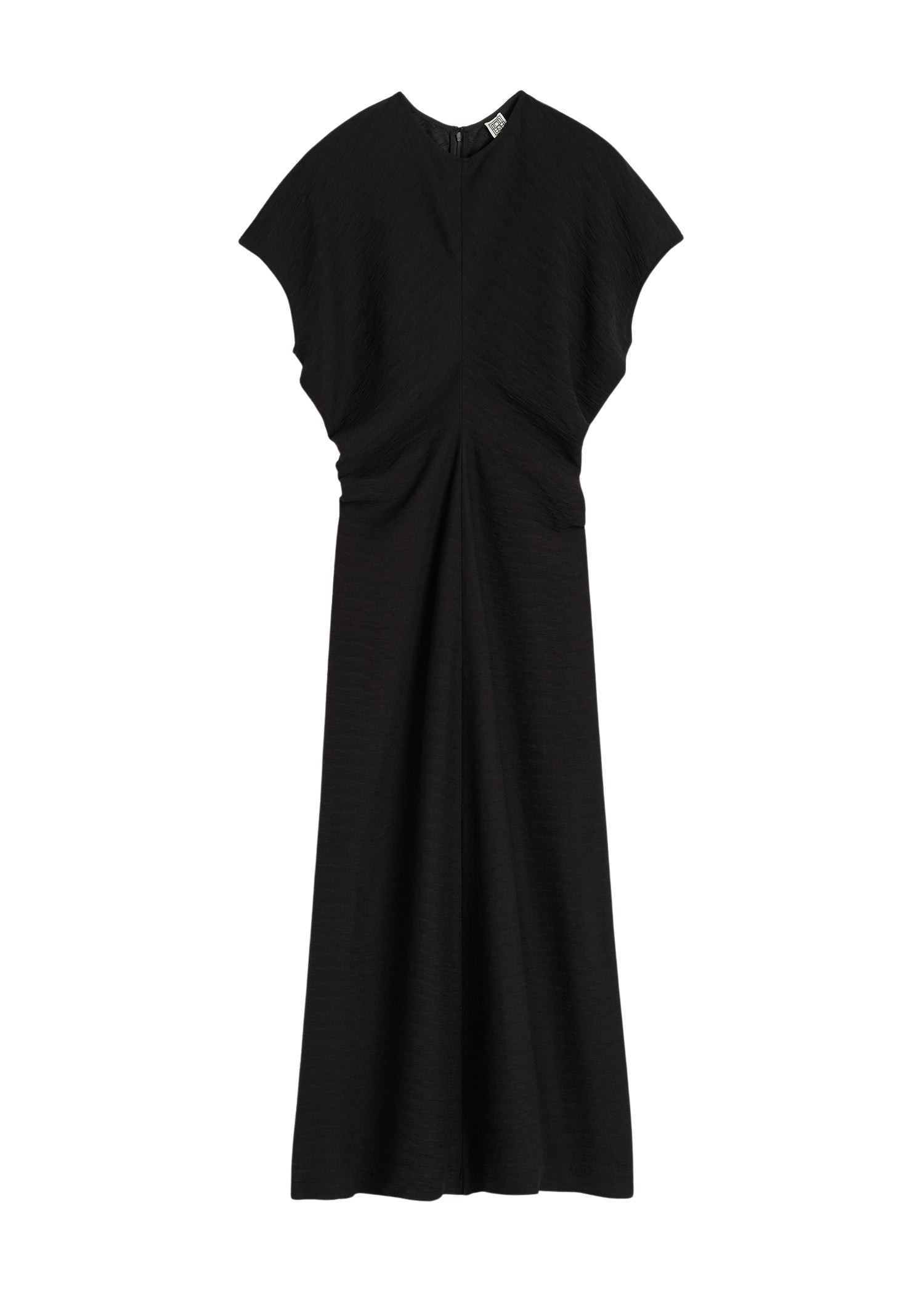 Toteme Slouch waist crinkled dress black