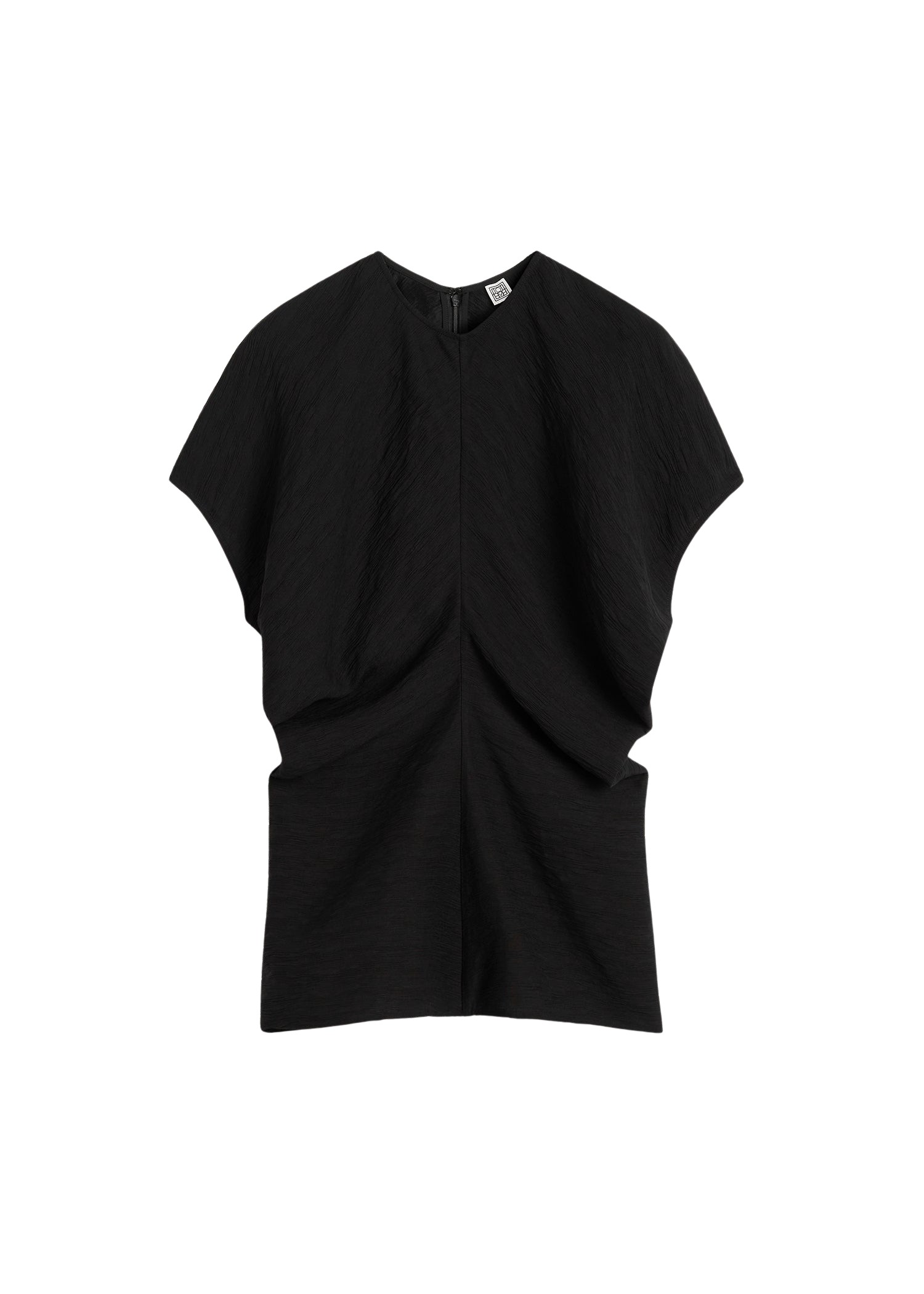 Toteme Slouch waist crinkled top black