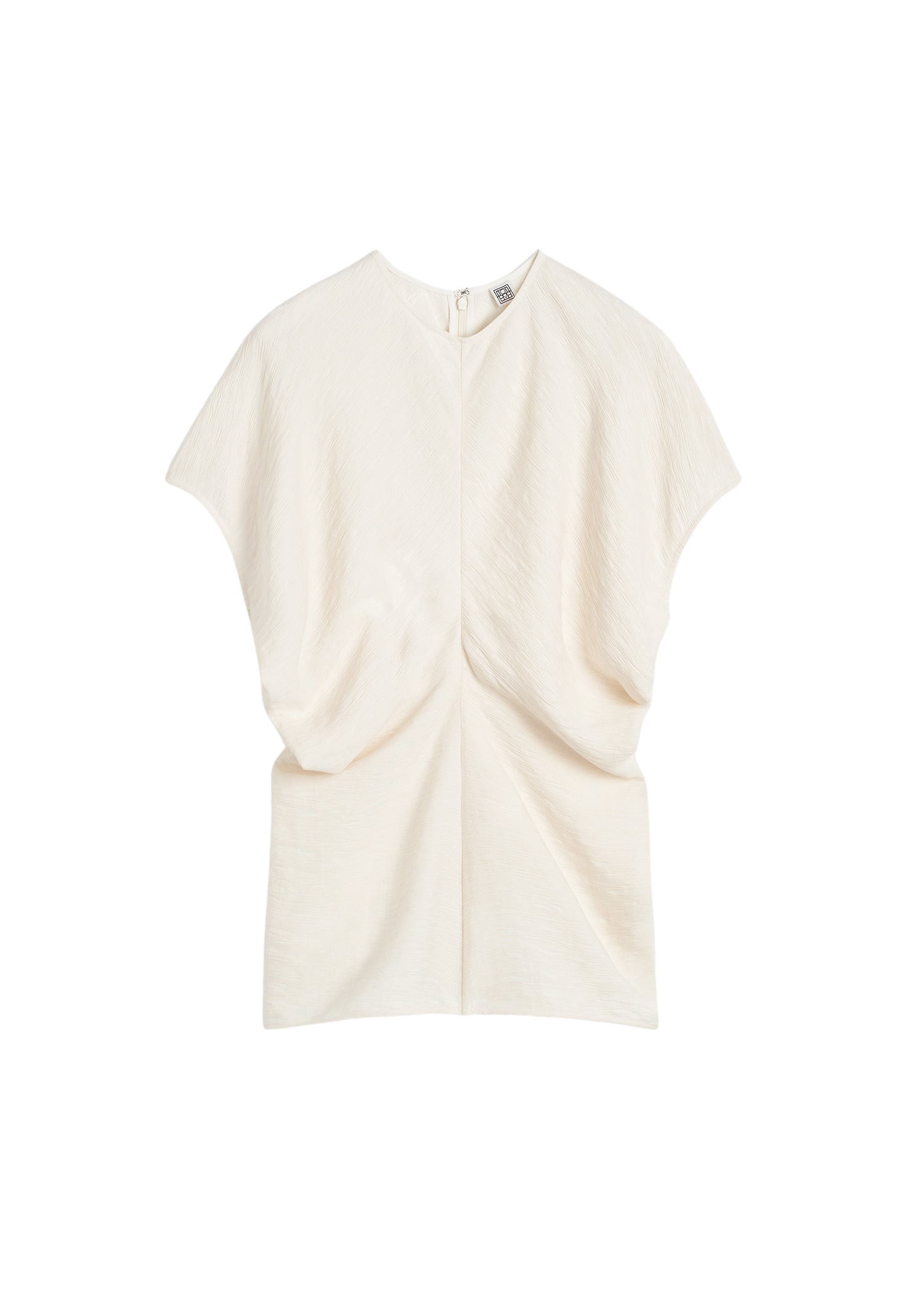 Toteme Slouch waist crinkled top cream