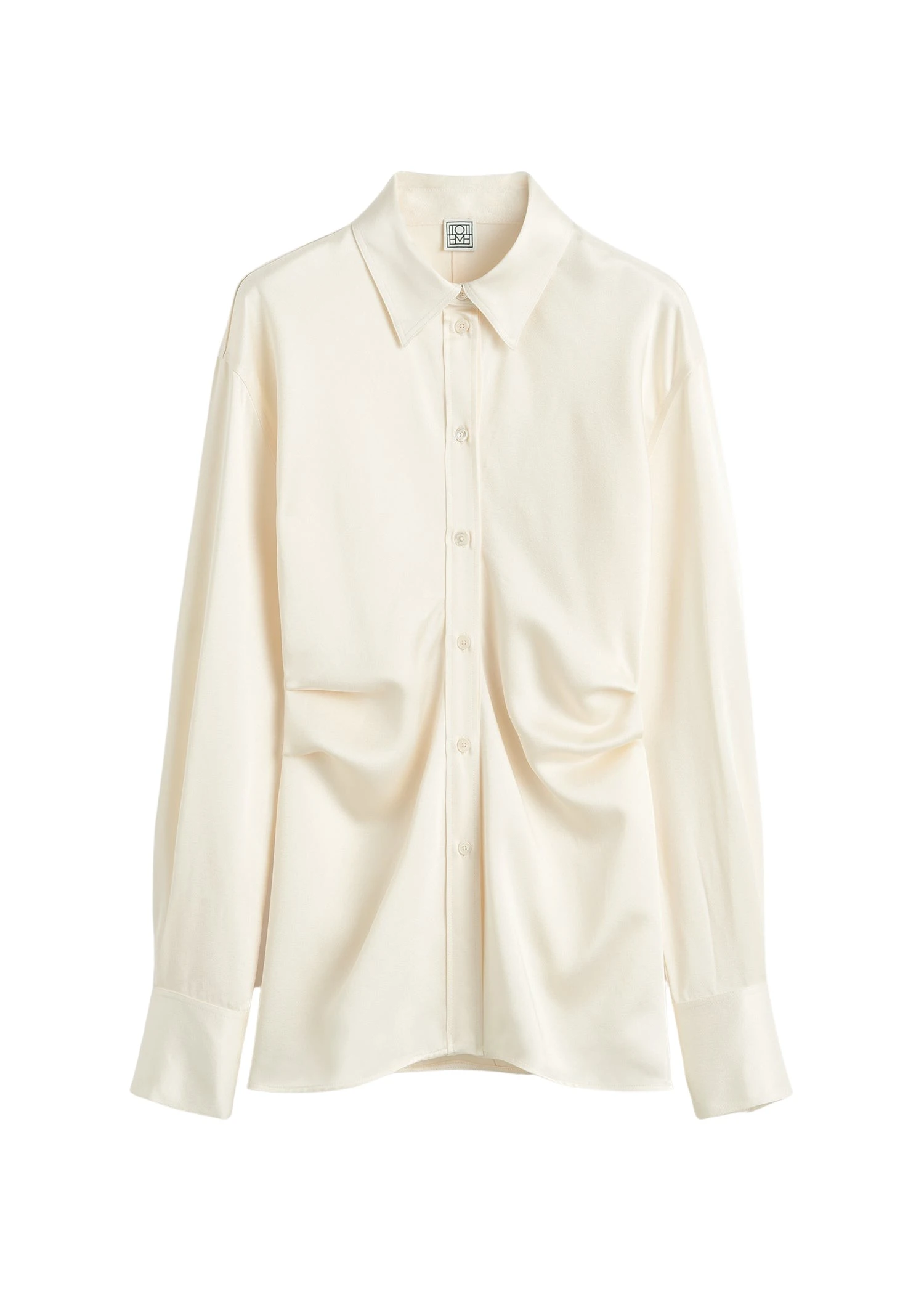 Toteme-Slouch-waist-shirt-macadamia-523791_nobg Toteme Tops luxury Clothing from Luxury Handbags Marketplace