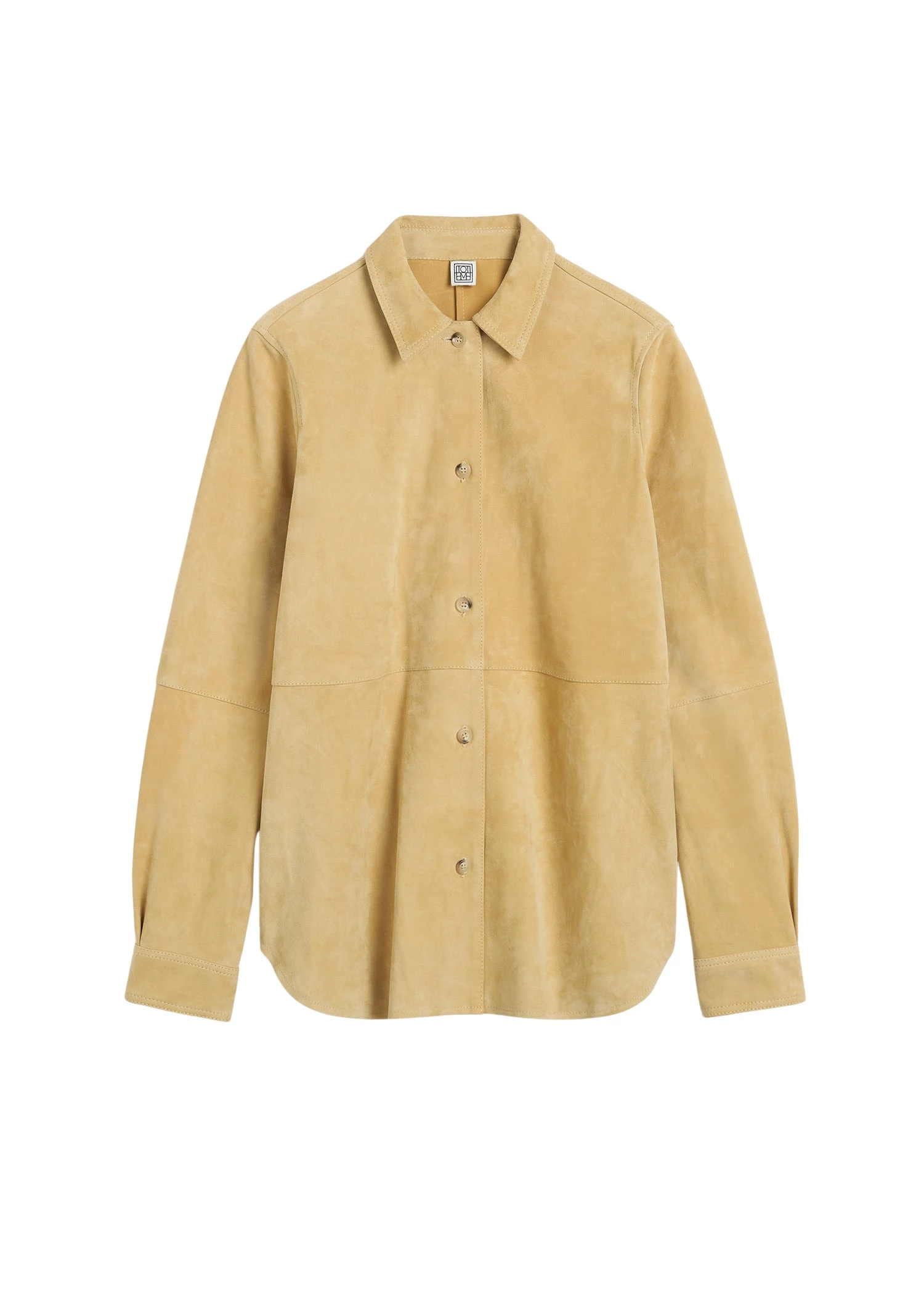 Toteme-Soft-suede-shirt-cornsilk-249998_nobg Toteme Tops luxury Clothing from Luxury Handbags Marketplace
