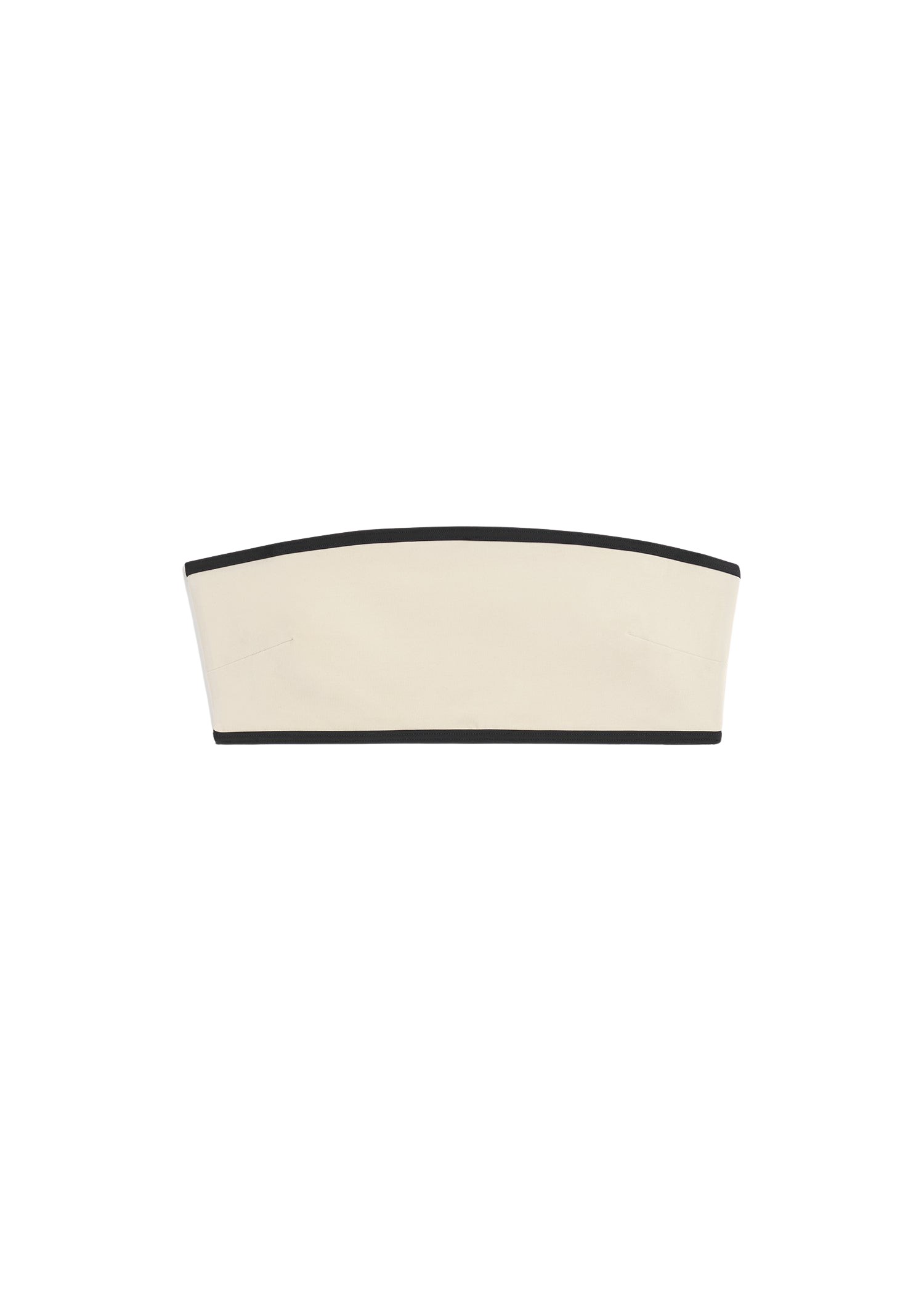 Toteme Stripe edge strapless bikini top light hay