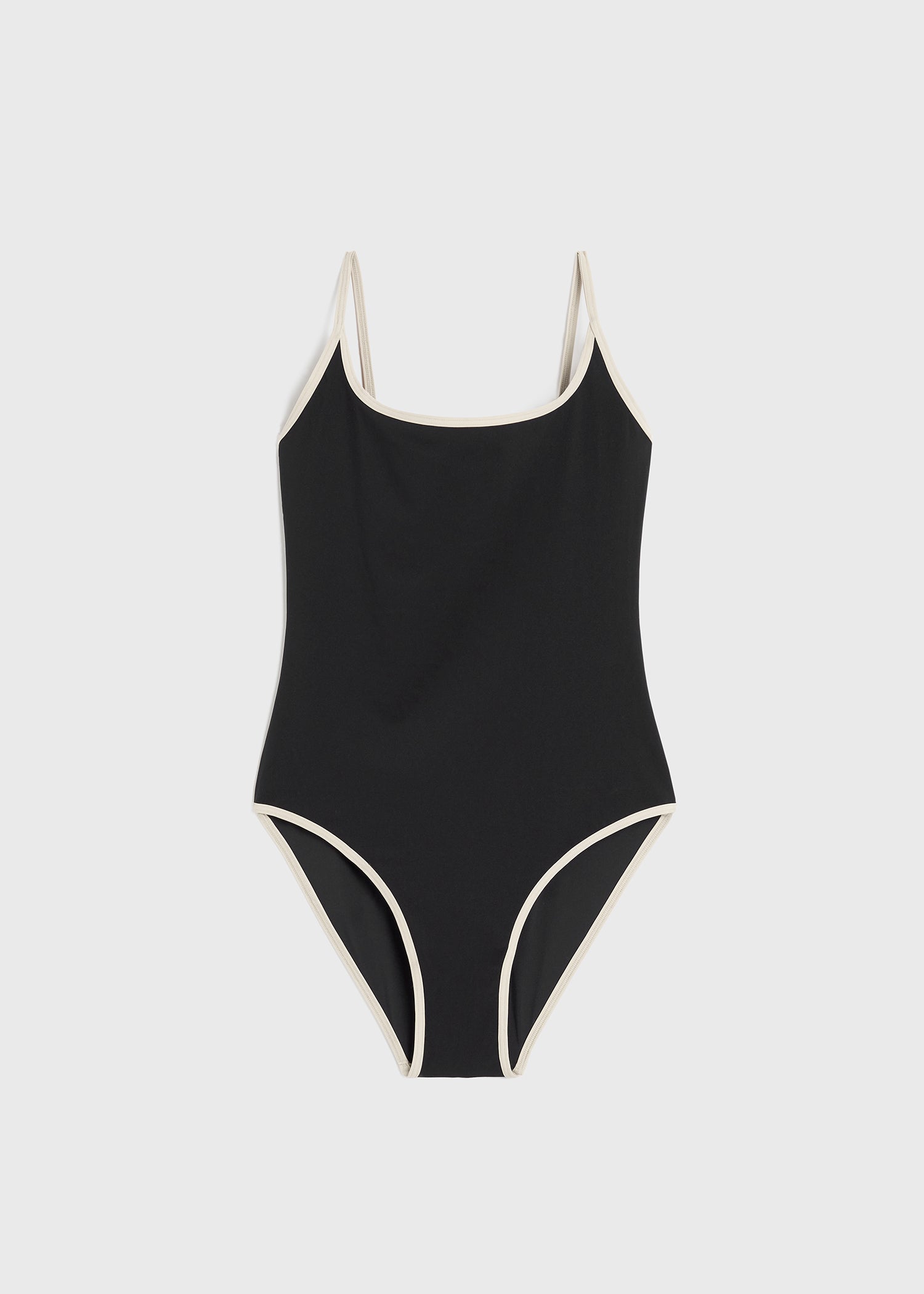 Toteme Stripe edge swimsuit black
