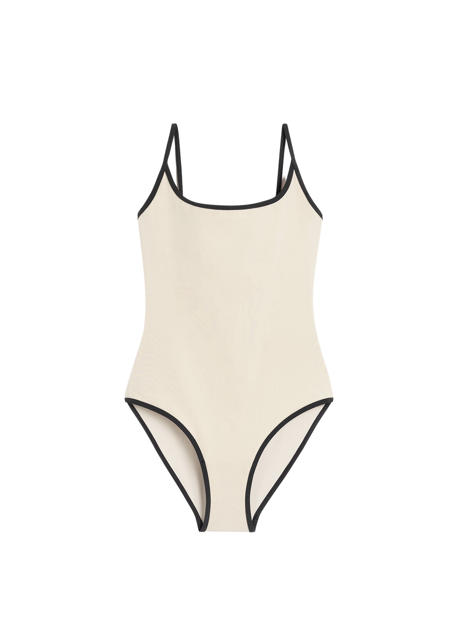 Toteme Stripe edge swimsuit light hay