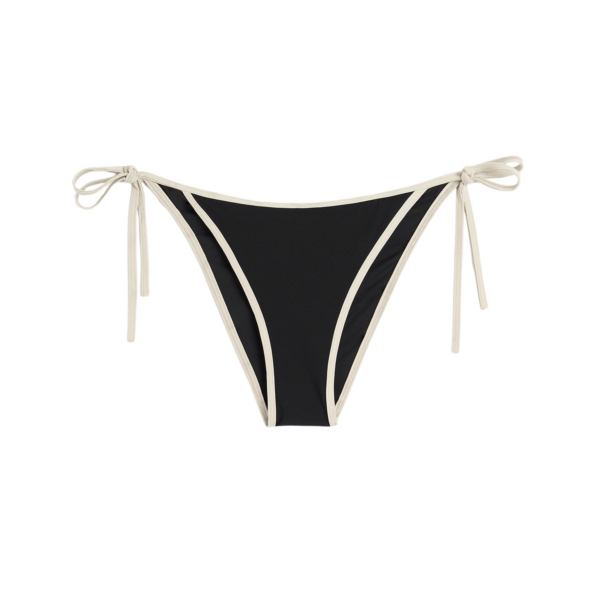 Toteme Stripe tie bikini bottoms black