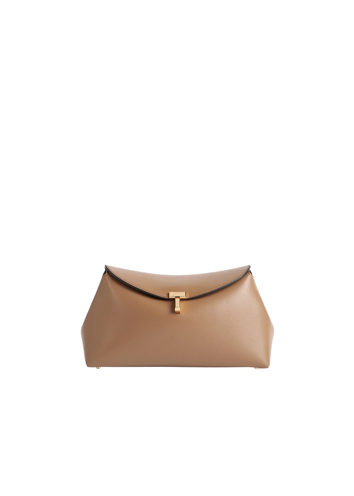 Toteme-T-Lock-leather-clutch-camel-558956_nobg Toteme Bags luxury Bags from Luxury Handbags Marketplace