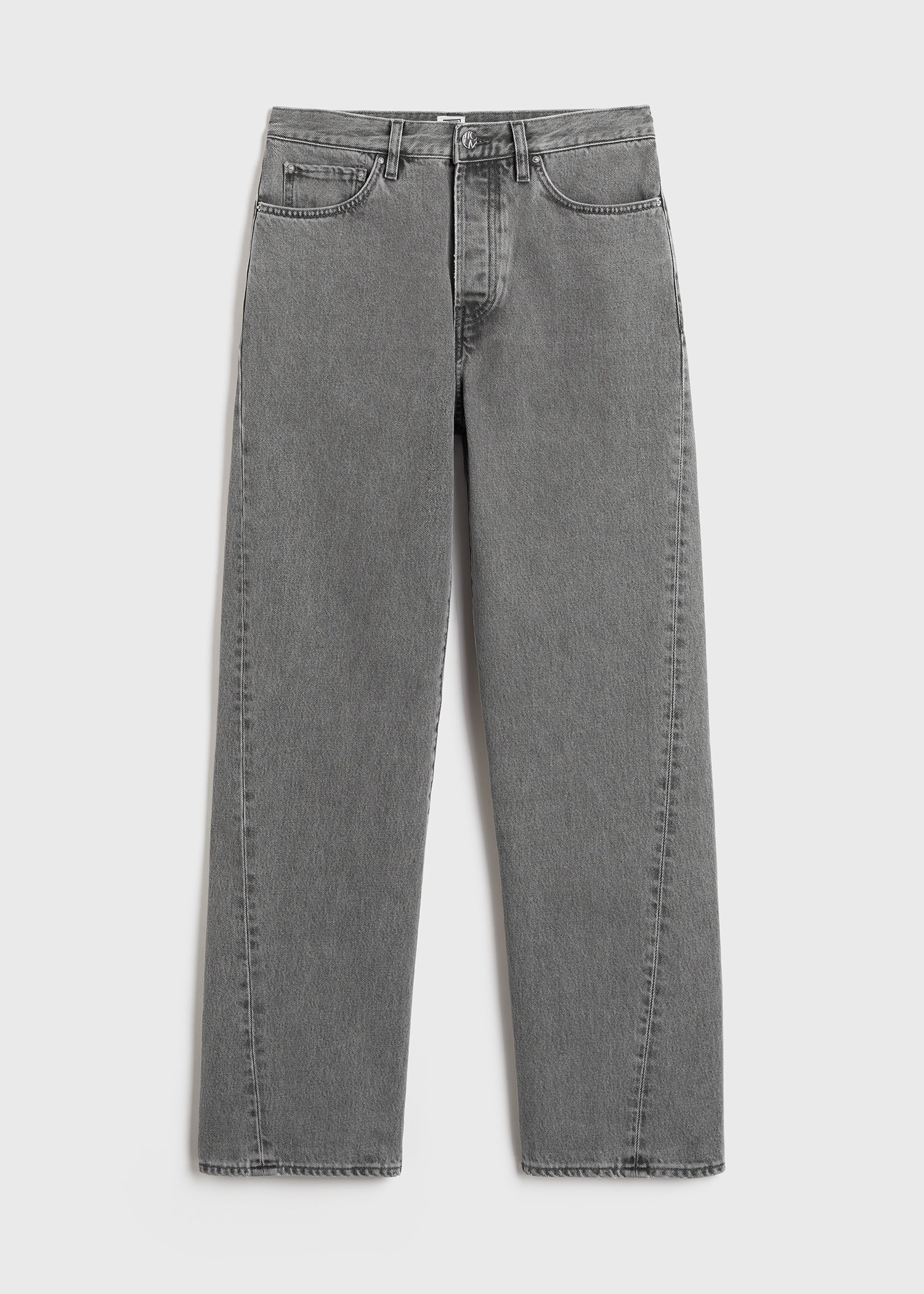 Toteme Twisted seam denim full length mid grey