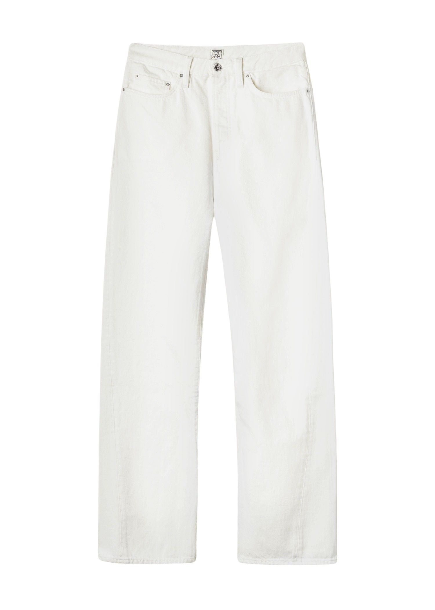 Toteme Twisted seam denim full length off-white