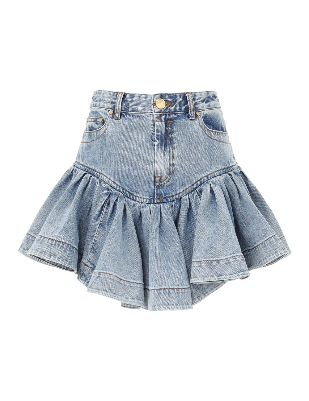 Zimmermann Denim Frill Mini Skirt Zimmermann dress