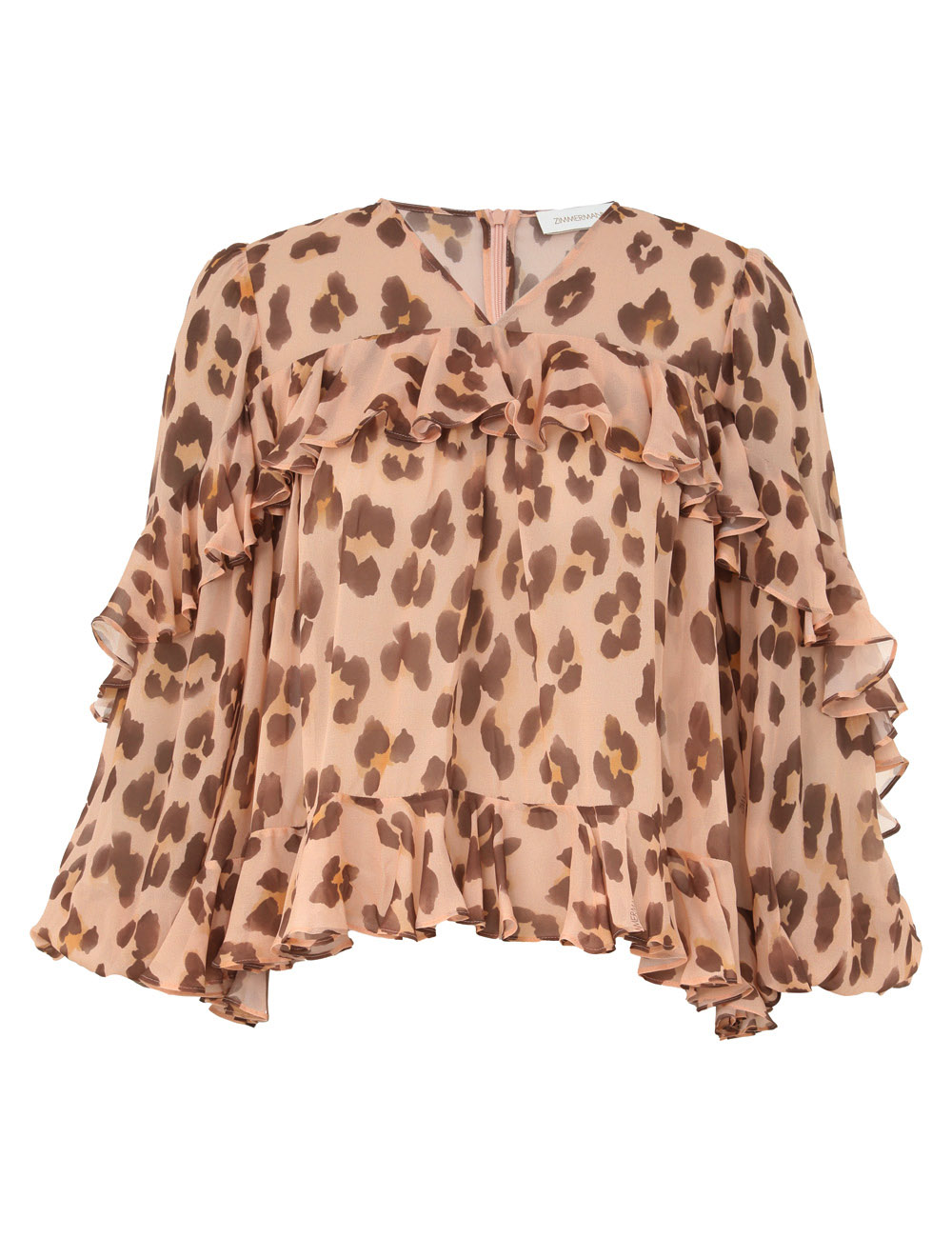 Zimmermann Illuminate V Neck Flutter Top