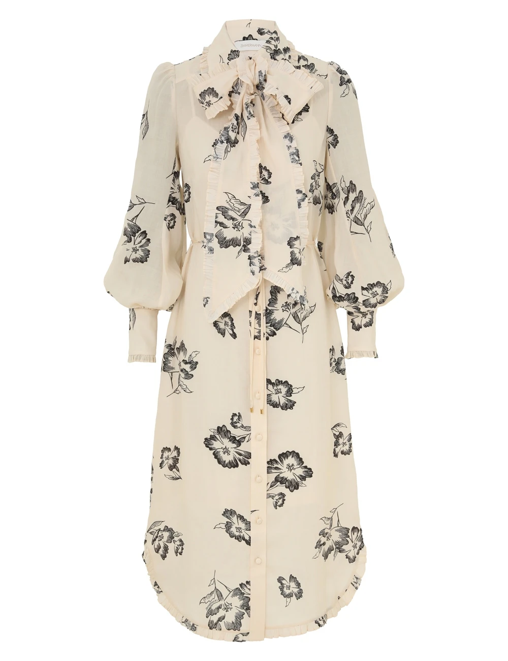Zimmermann Printed Ruffle Midi Dress Zimmermann dress