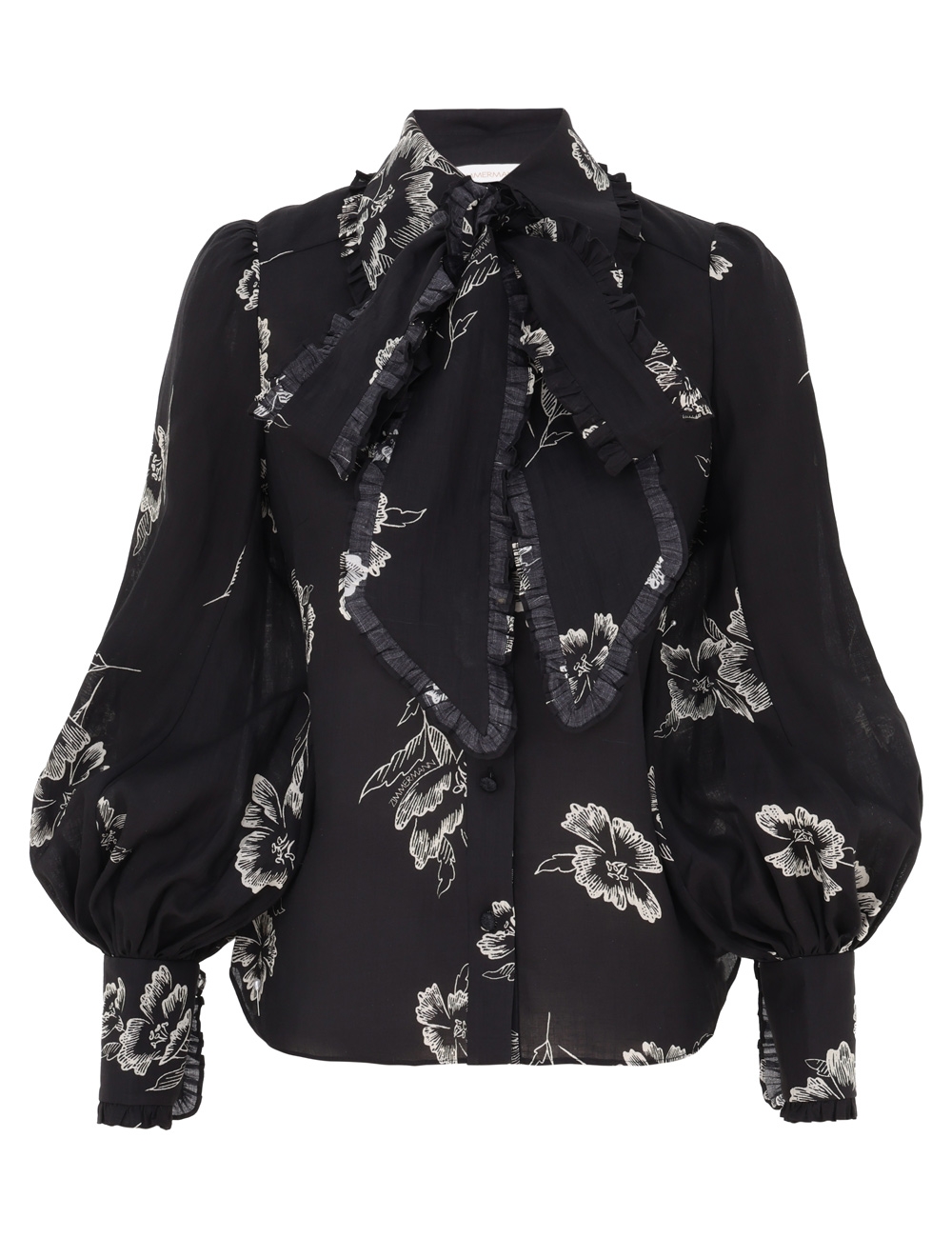Zimmermann Ruffle Bow Shirt