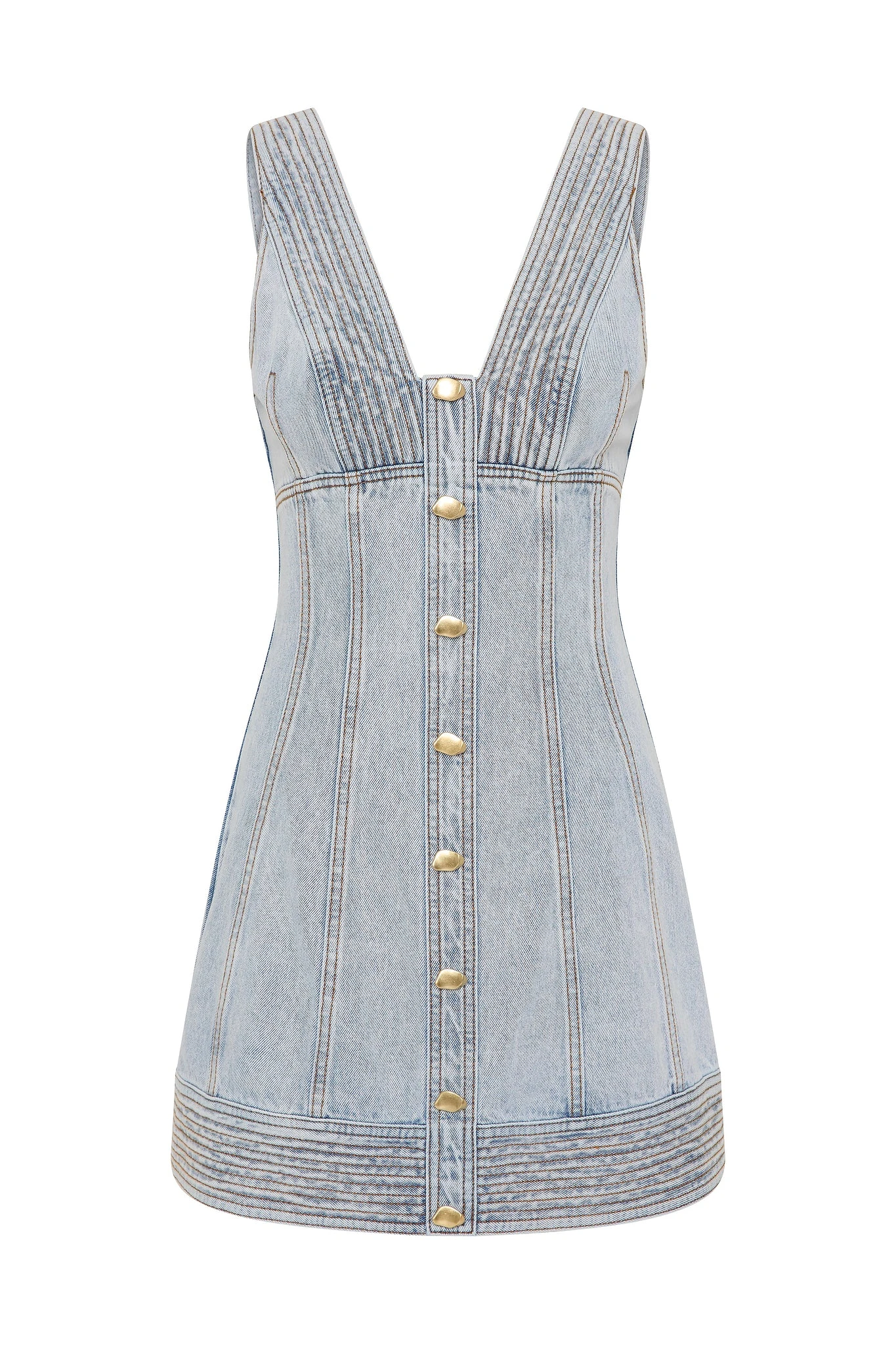 Aje-Coast-Denim-Mini-Dress Aje Blue Dresses