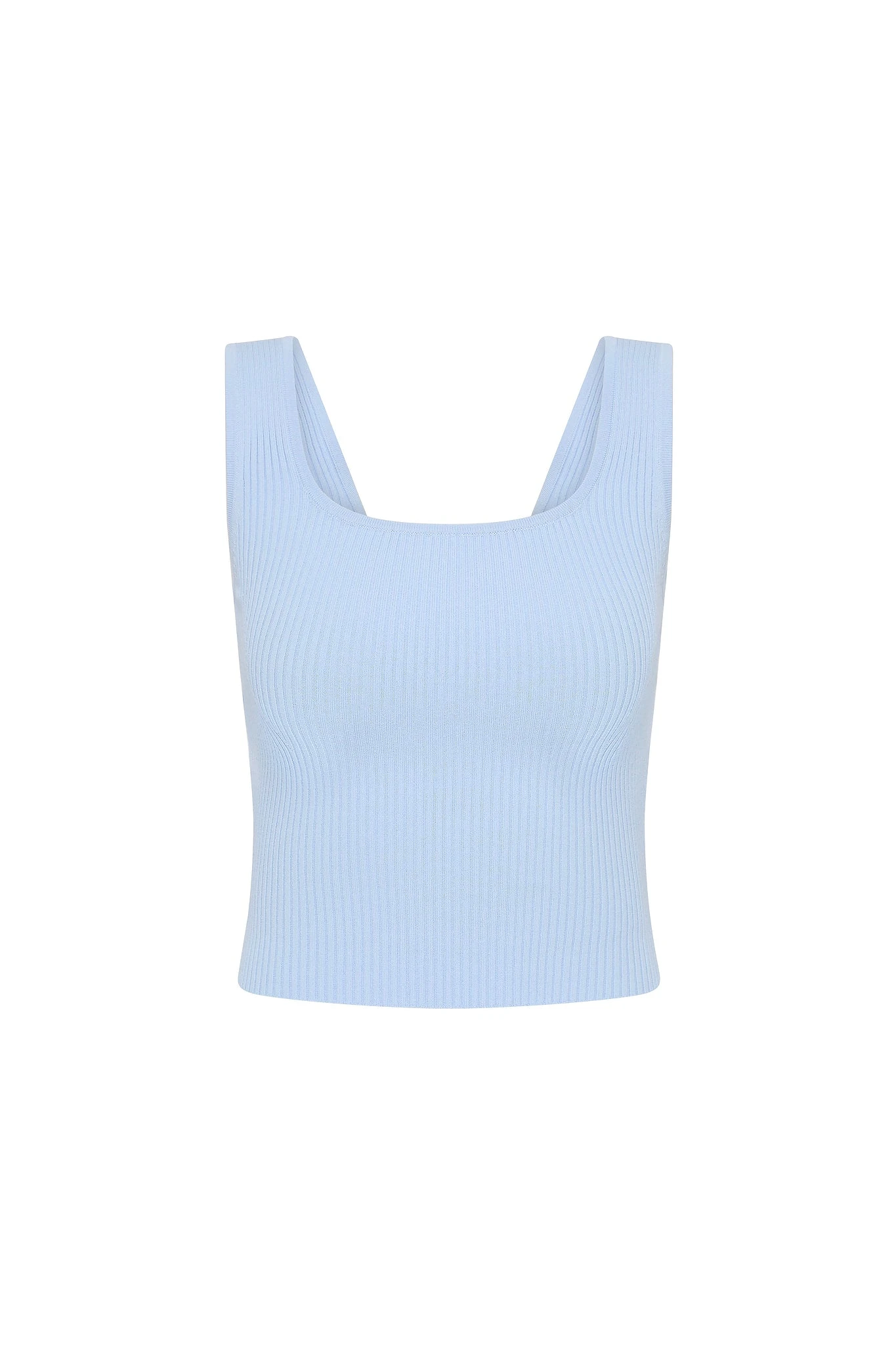 Aje-Deia-Rib-Knit-Top Aje Blue Tops