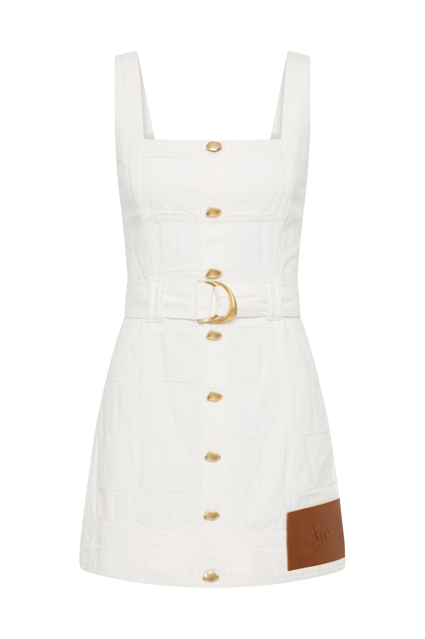 Aje-Helm-Denim-Mini-Dress Aje Blue Dresses