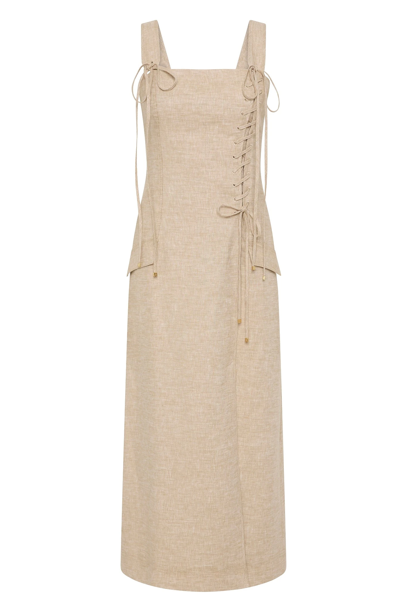 Aje-Morgan-Midi-Dress Aje Beige Dresses