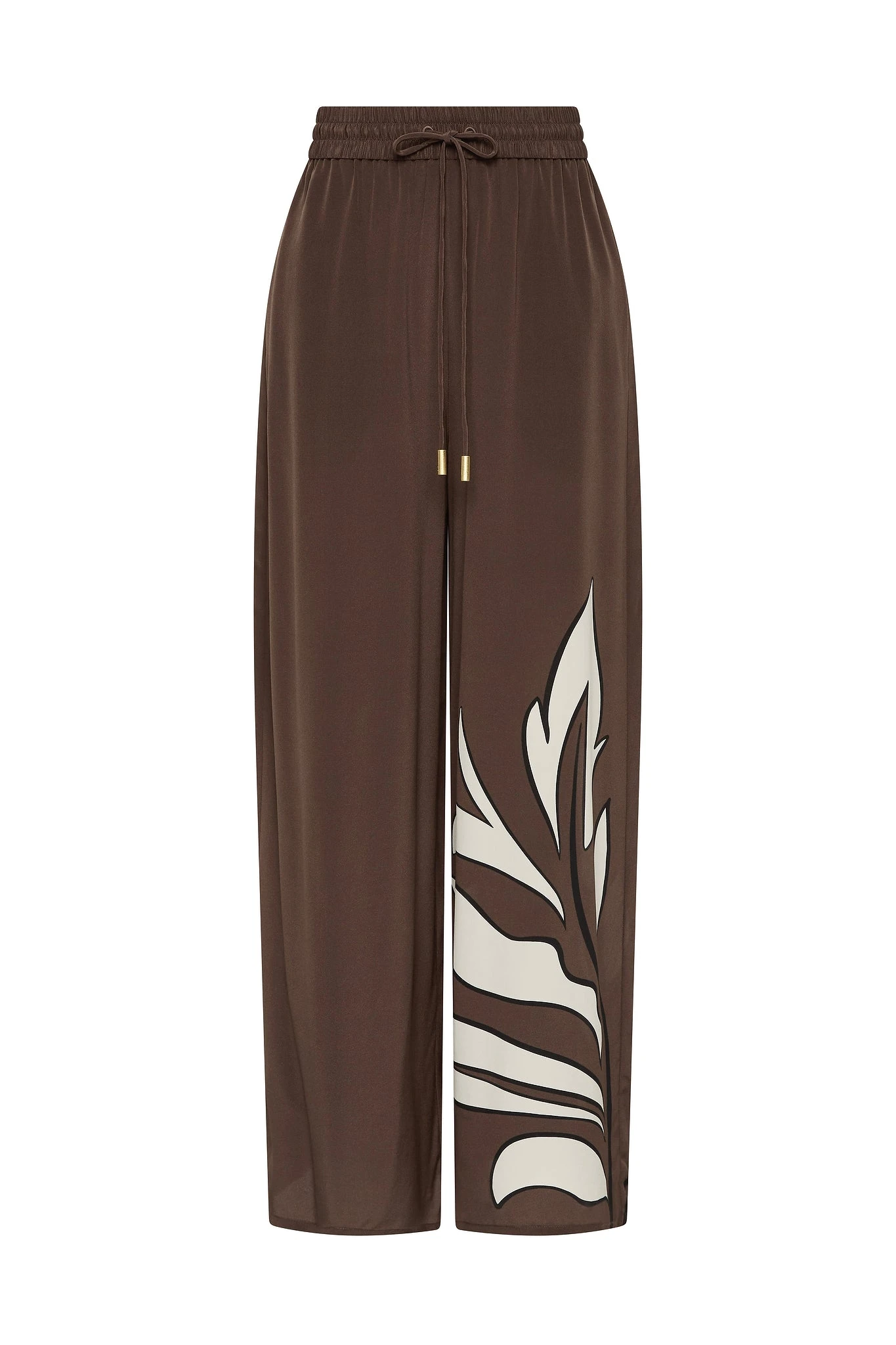 Aje-Planetary-Silk-Drawcord-Pant Aje Brown Pants