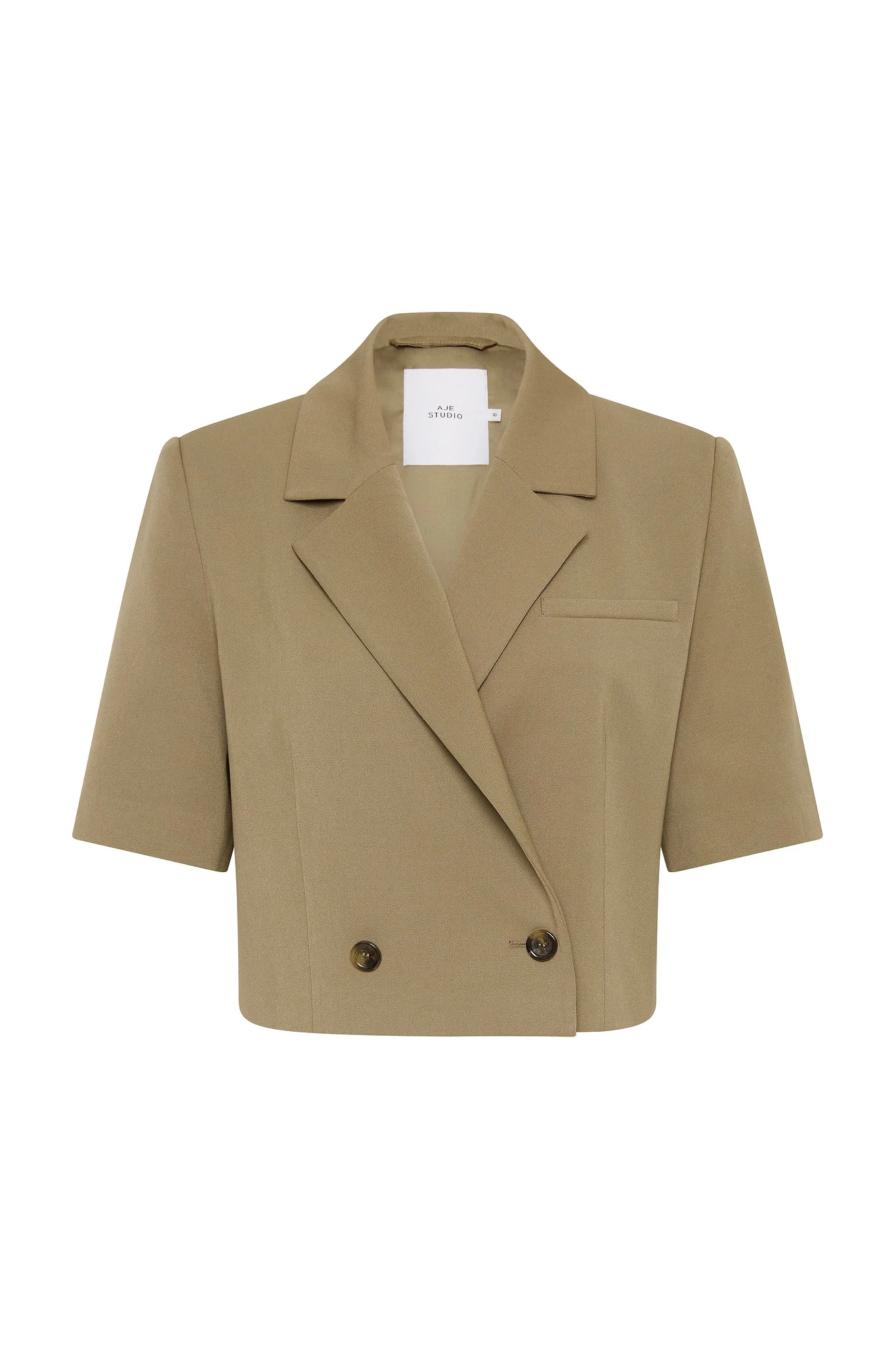 Aje-Remi-Cropped-Blazer Aje Khaki Jackets