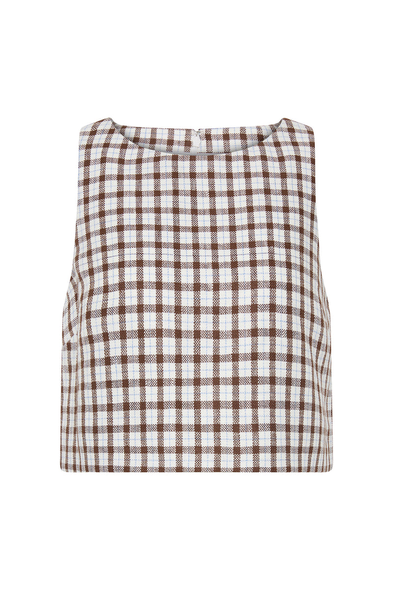 Posse The label Joy Top – Chocolate Plaid