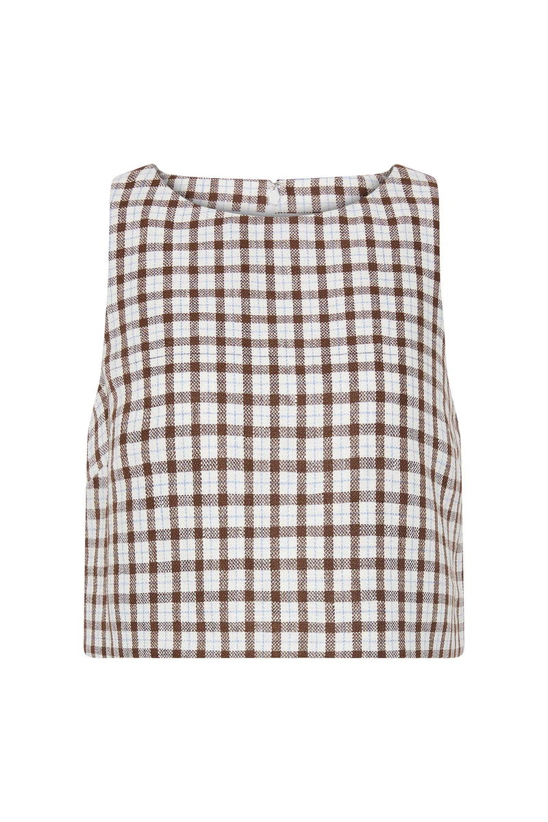 Posse The label Joy Top - Chocolate Plaid Posse The label Clothing