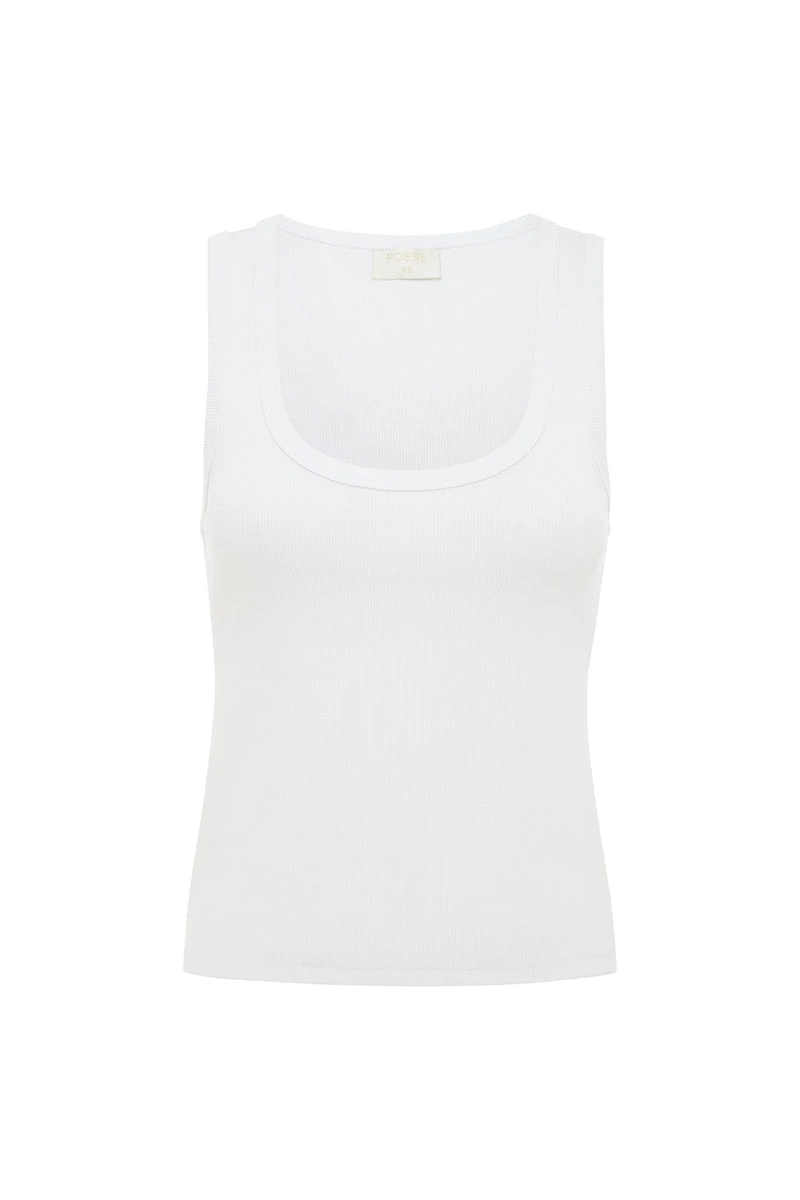 Posse The label Lewis Singlet - White Posse The label Clothing