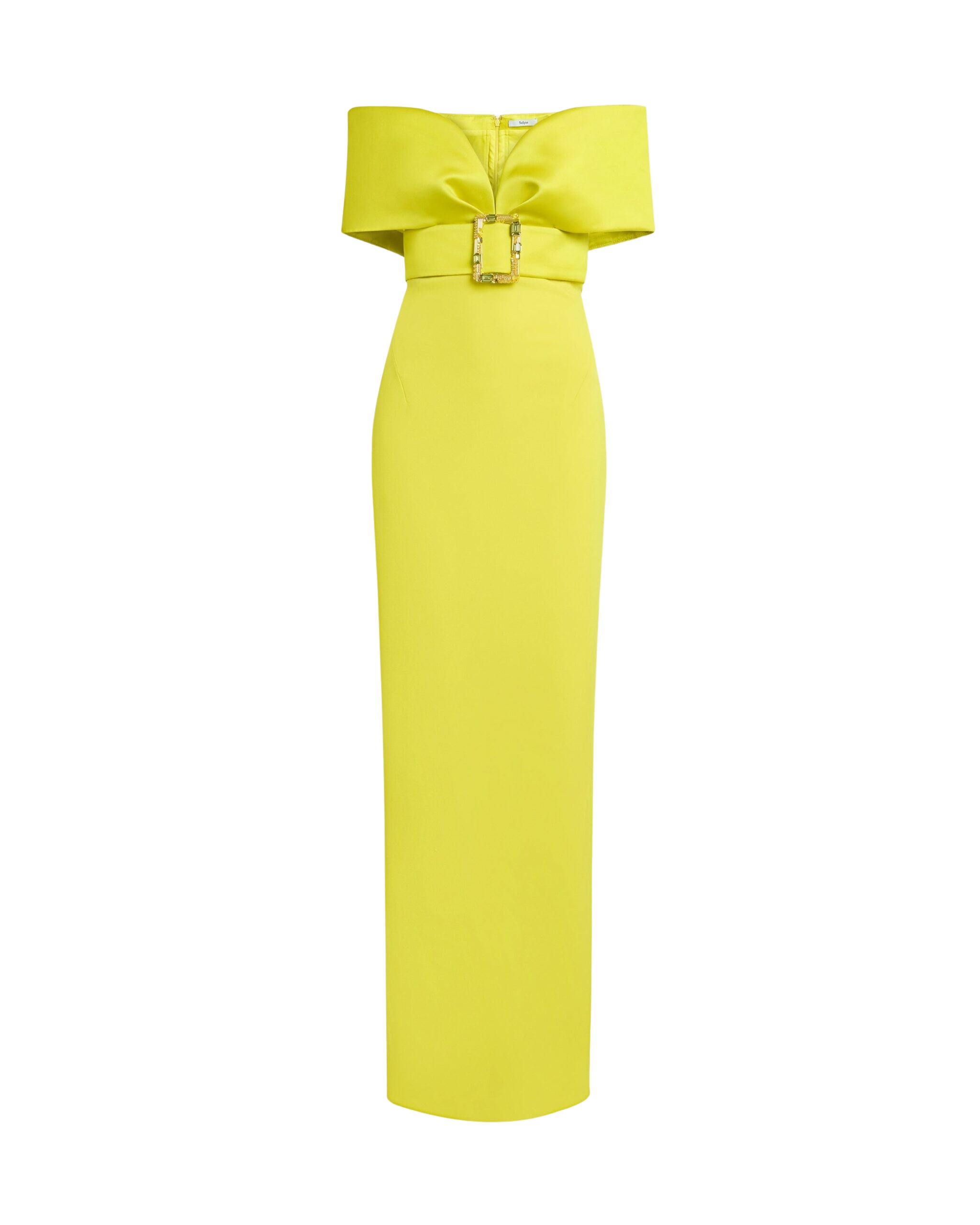 Safiyaa Abike Chartreuse Long Dress