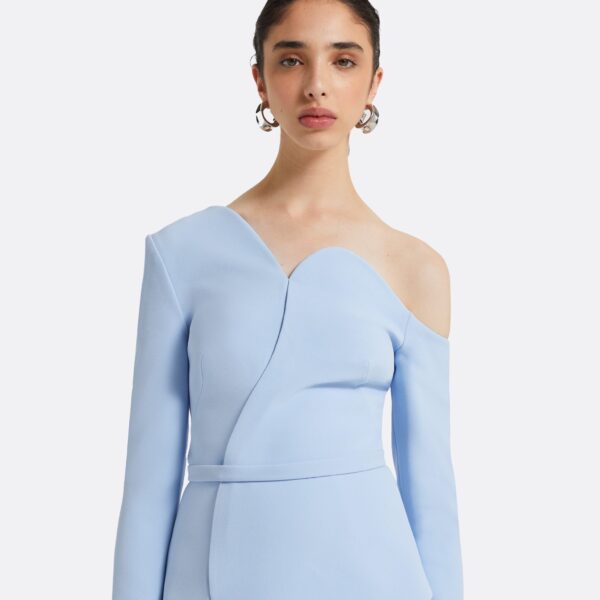 Safiyaa Adil Pale Blue Top, view 4