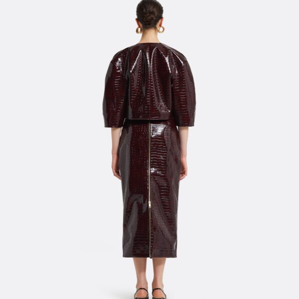 Safiyaa Aykin Burgundy Skirt, view 3