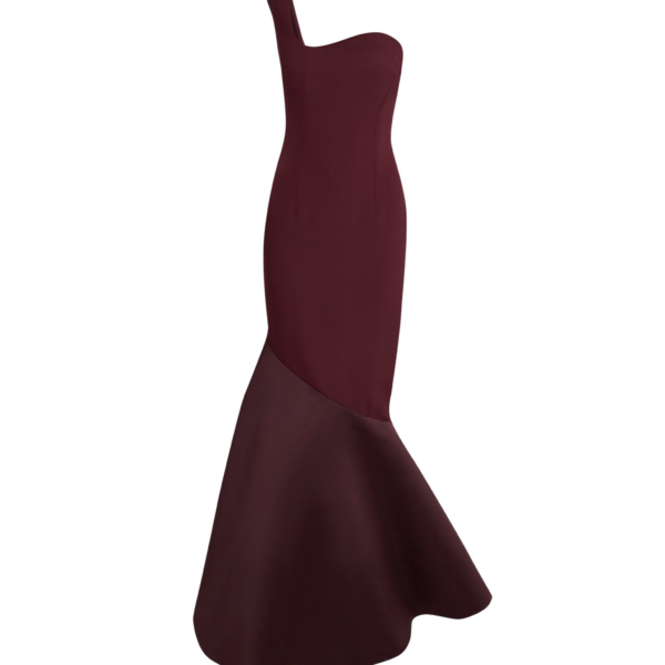Safiyaa Banu Wine Long Dress