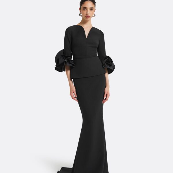 Safiyaa Clemence Black Long Dress, view 2