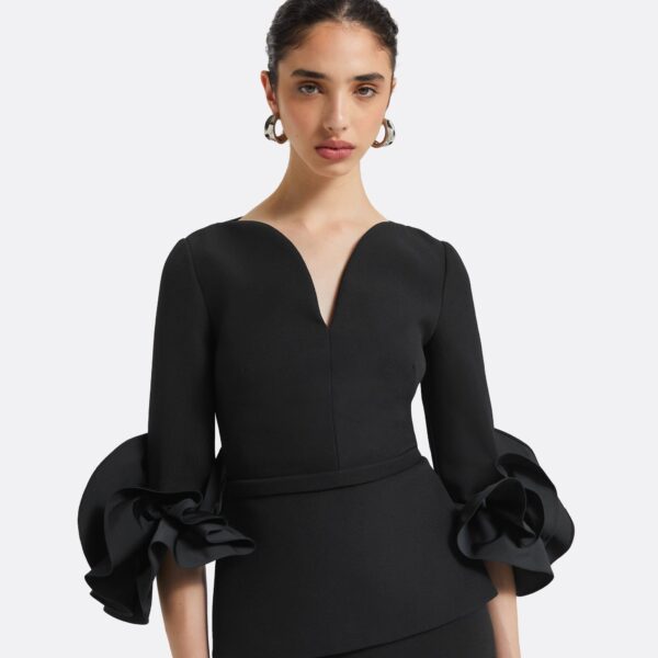 Safiyaa Clemence Black Long Dress, view 4
