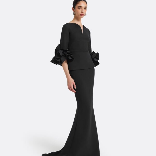 Safiyaa Clemence Black Long Dress, view 5