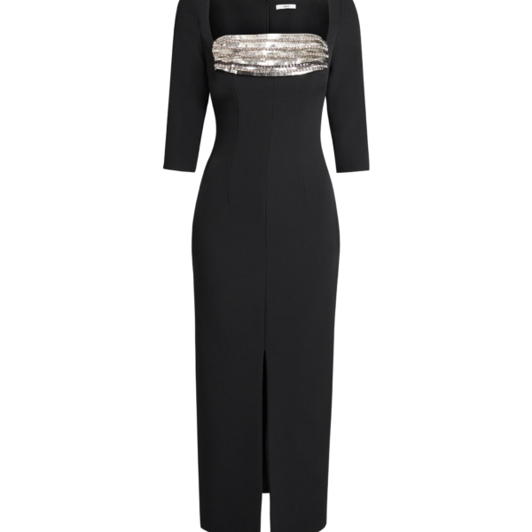 Safiyaa Derya Black Midi Dress