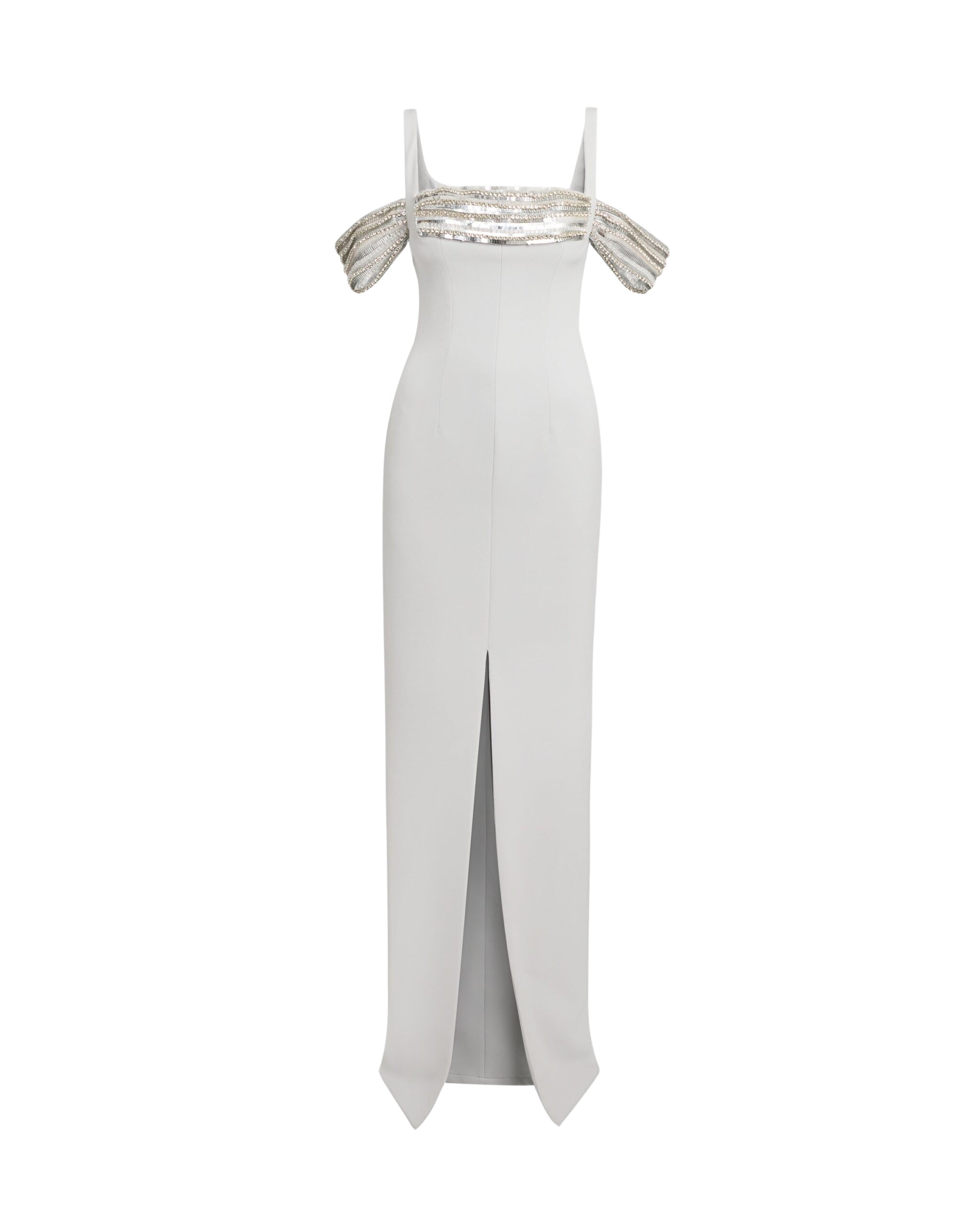 Safiyaa Dilek Stone Grey Long Dress