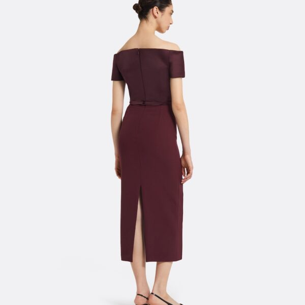 Safiyaa Ebren Wine Midi Dress, view 3