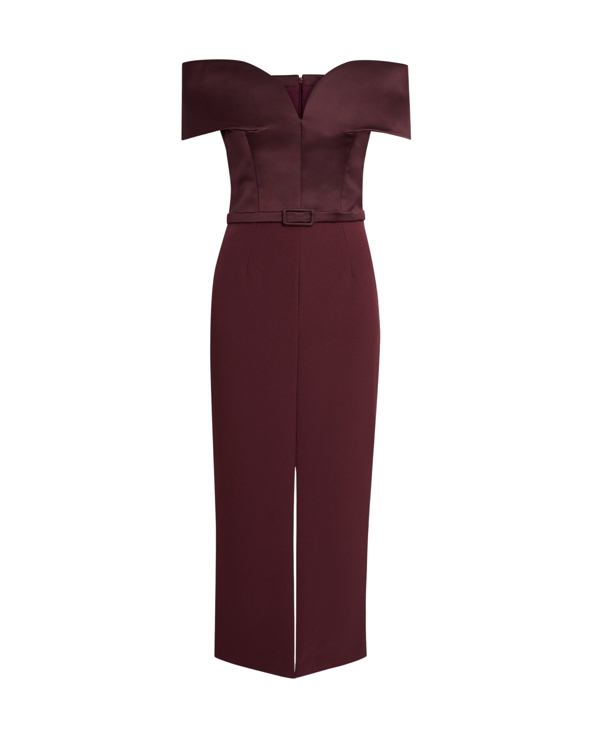Safiyaa Ebren Wine Midi Dress