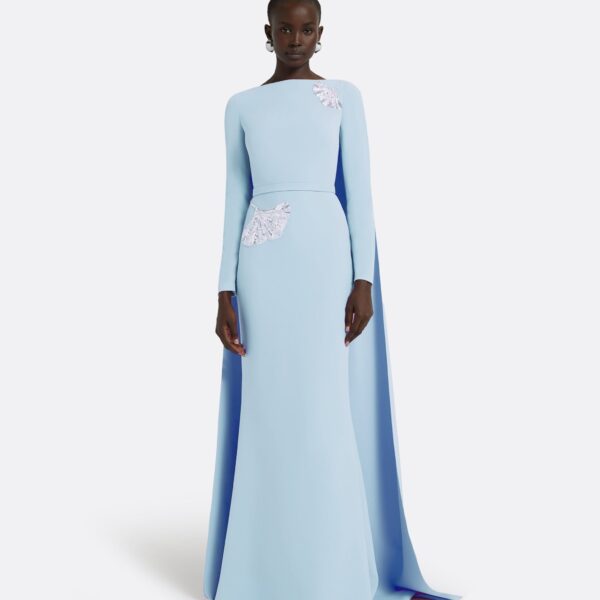Safiyaa Ginevra Pale Blue Long Dress, view 2