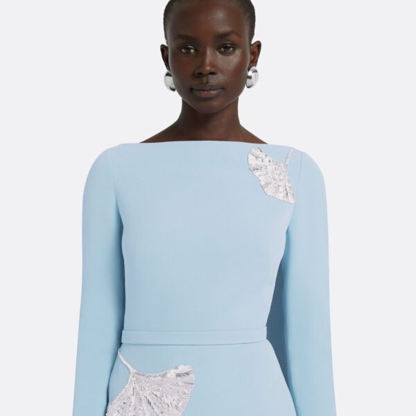 Safiyaa Ginevra Pale Blue Long Dress, view 4