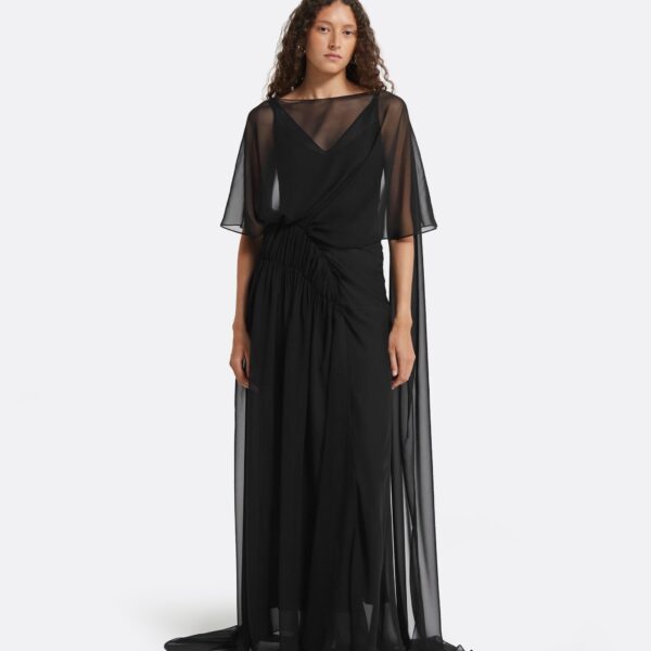 Safiyaa Halima Black Long Dress, view 2