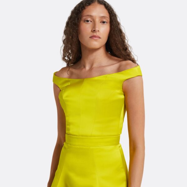 Safiyaa Sera Chartreuse Top, view 4