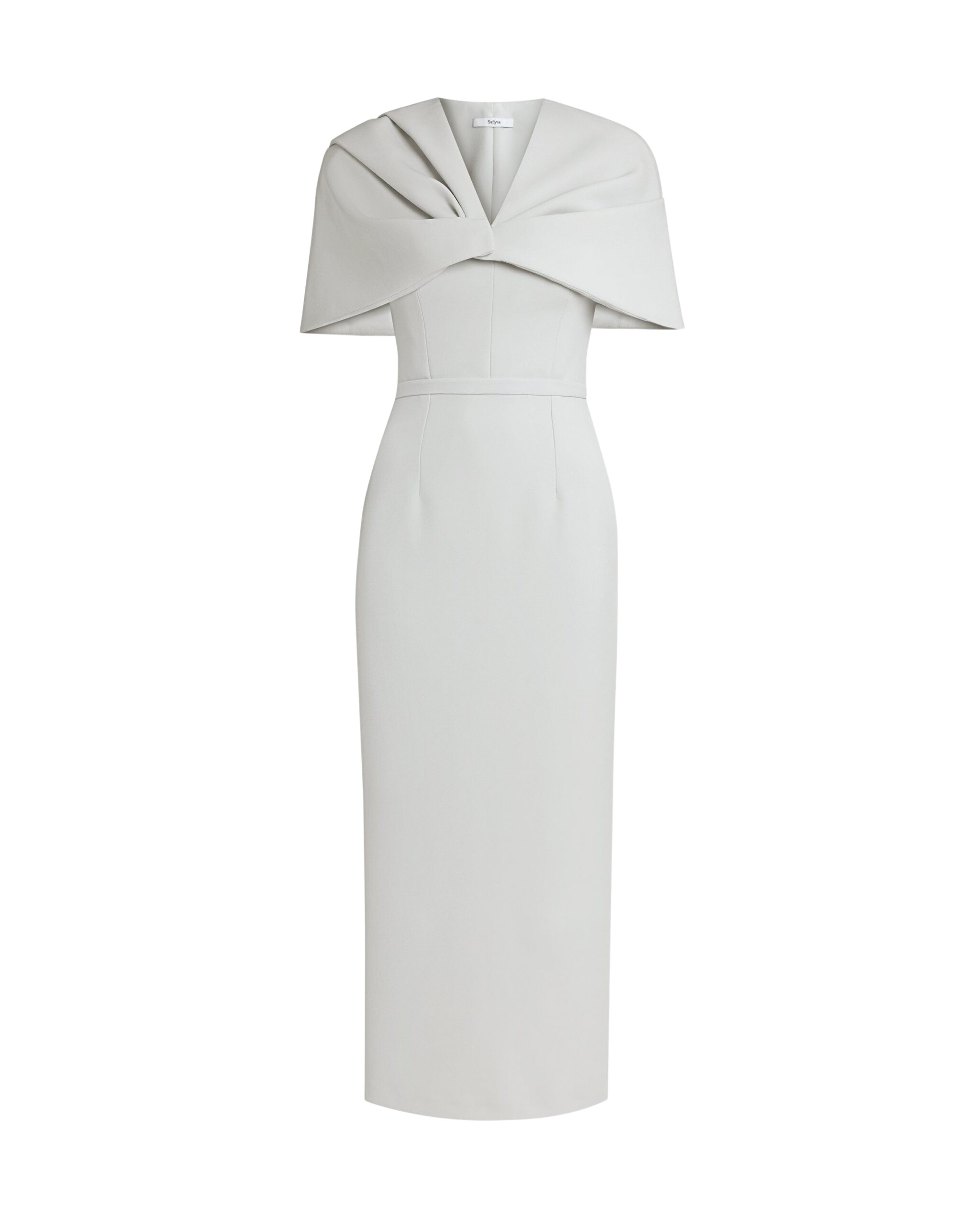 Safiyaa Shula Stone Grey Midi Dress