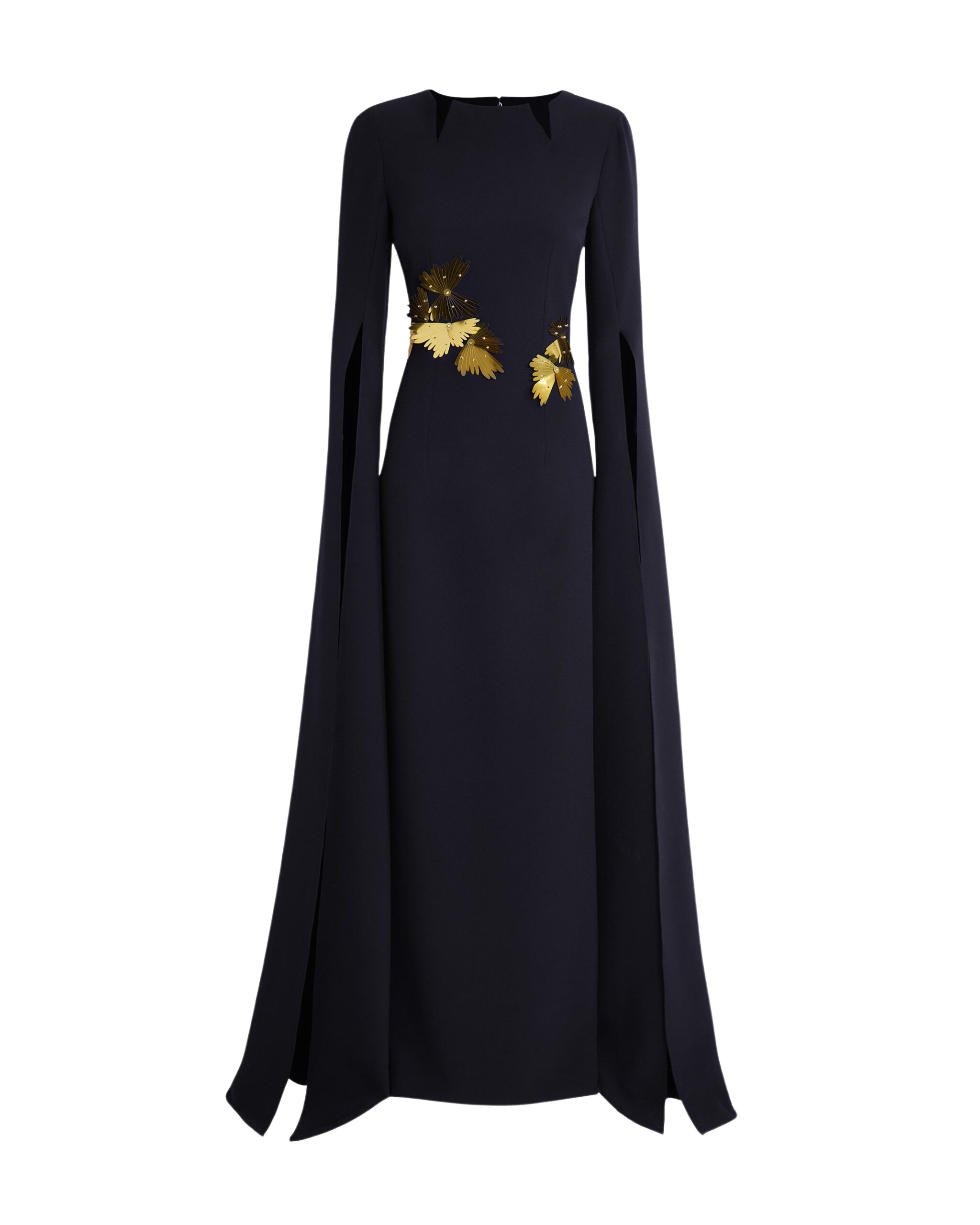 Safiyaa Talin Embroidered Midnight Navy Long Dress